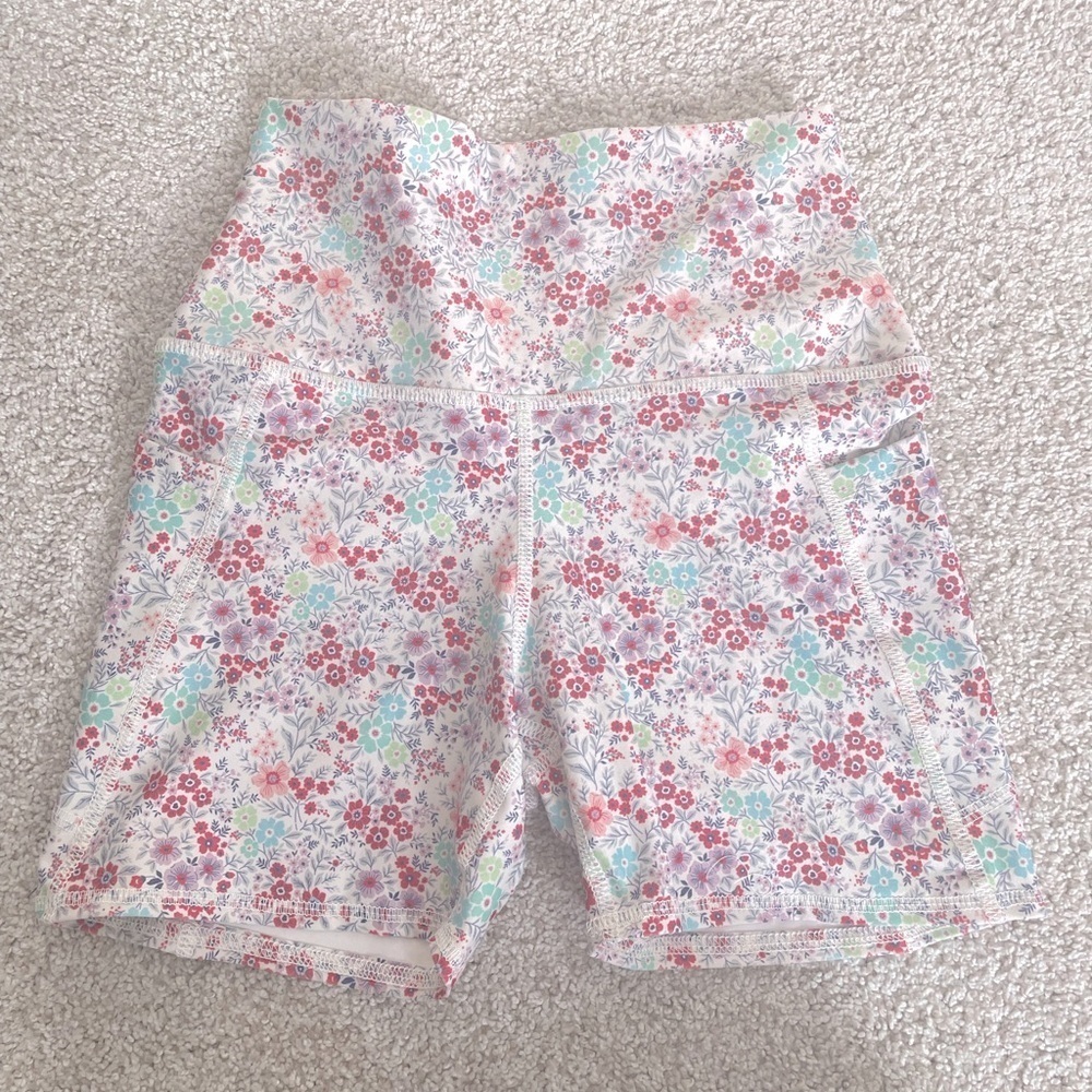 Floral Bike Shorts by Evolution and Creation workout shorts New Without Tags M